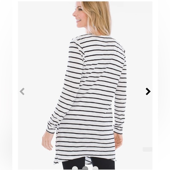 Chico’s Striped Open Cardigan Lightweight Topper - Picture 11 of 11